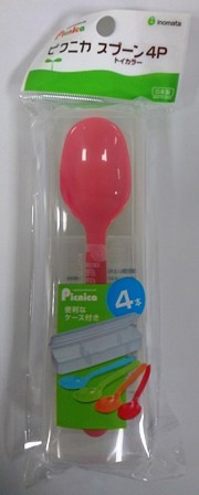 日本inomata彩色湯匙組4P