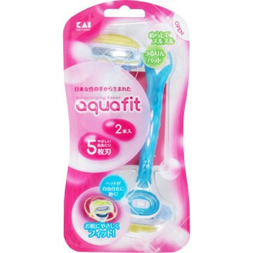 【美之最】日本 貝印AQUAFIT  5刀刃T型彈力得體修毛刀(3入) (2+1共3入增量包) AF-3B1