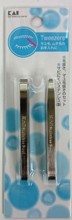 日本貝印~粗+細拔眉夾-2入