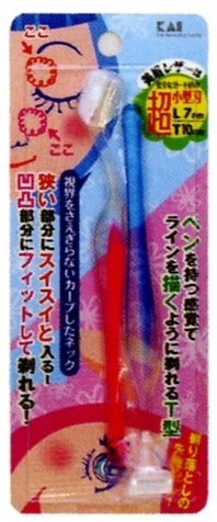 日本貝印修眉專用刀L+T-2入