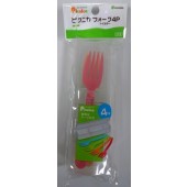 日本inomata彩色叉子組4P
